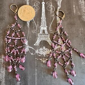 Vintage purple earrings